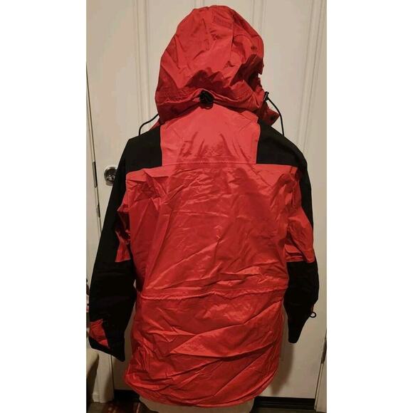 Rare VTG THE NORTH FACE Button Front Hooded Mountain Jacket 90s Red Women’s SZ S - Picture 3 of 6